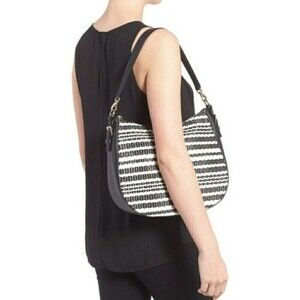 Kate Spade Cobble Hill Mylie Pebbled Leather Straw Rattan Hobo Shoulder Bag